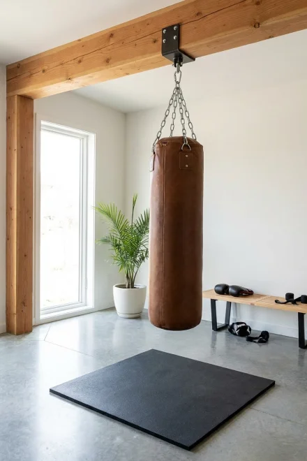 Instalación correcta de un saco de boxeo en el hogar