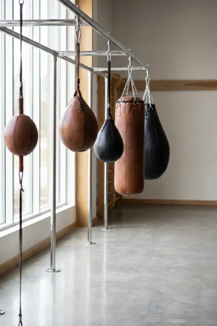 Diverse dimensioni di pere da boxe professionali