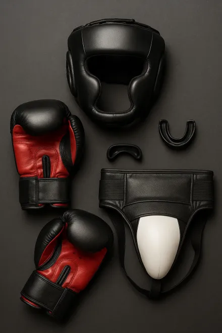 Protecciones esenciales para boxeo: casco y protector bucal