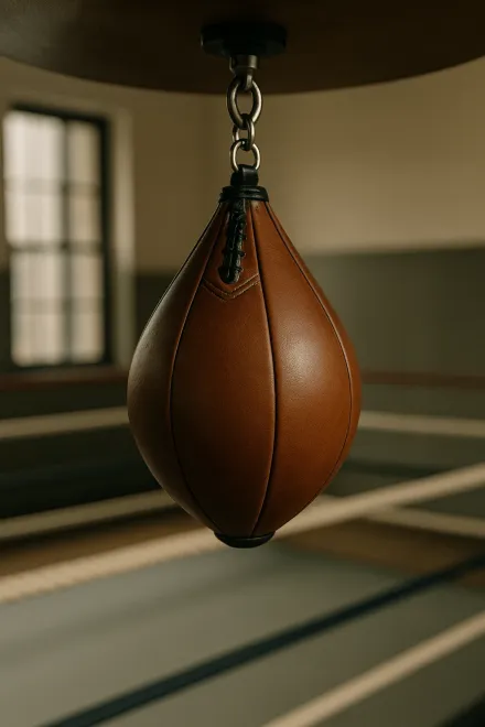 Pera para boxear instalada en gimnasio