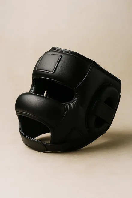 Casco de boxeo con barra para protección facial completa