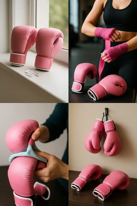 Mantenimiento de guantes de boxeo mujer