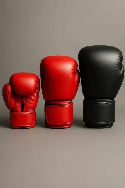 Professional boxing gloves by weight and material