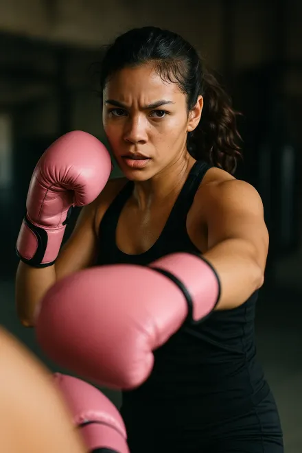 Tipos de guantes de boxeo rosas
